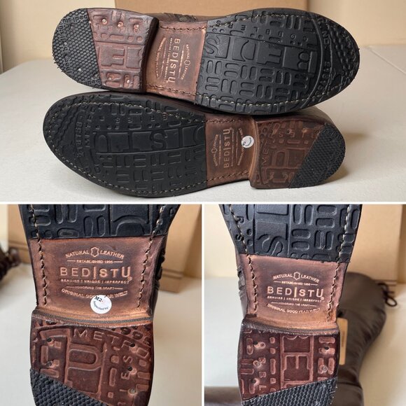 BED STU Manchester Distressed Brown Leather Tall Riding Boots BEDSTU Size 7 - Picture 14 of 16